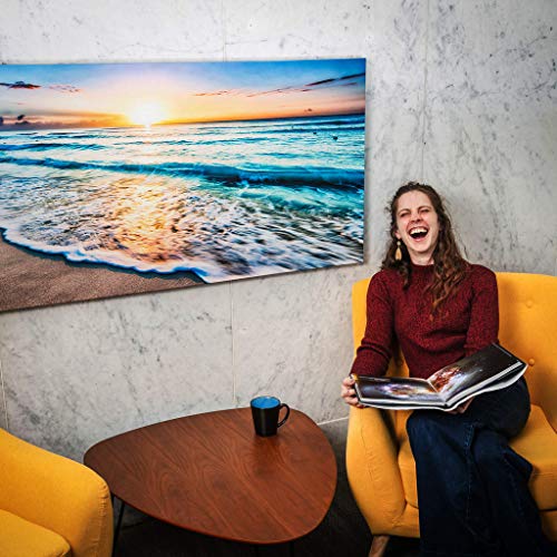 Duvez Large Beach Canvas Wall Art - 12 Variations - Mounting Accessories Included - Premium Wall Art for Living Room, Office, Bedroom, Bathroom & More - Ocean Sunset Photography - Beach Wall Art Decor - Image 3