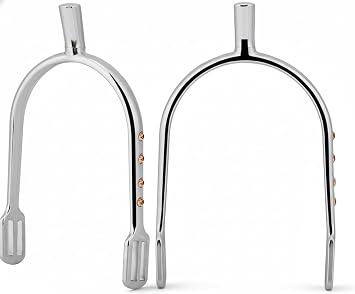 GOTOTOP Young Girl Chrome Plated Spurs Womens Chrome Brass Zinc Alloy Narrow Spurs, Professional Equestrian Beginners Choice