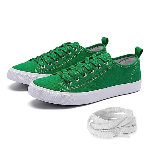 The Fashion Supply Skylar Canvas Women's Sneakers - Canvas Shoes for Women Sneakers, Comfortable Sneakers for Women, EmeraldGreen, 9