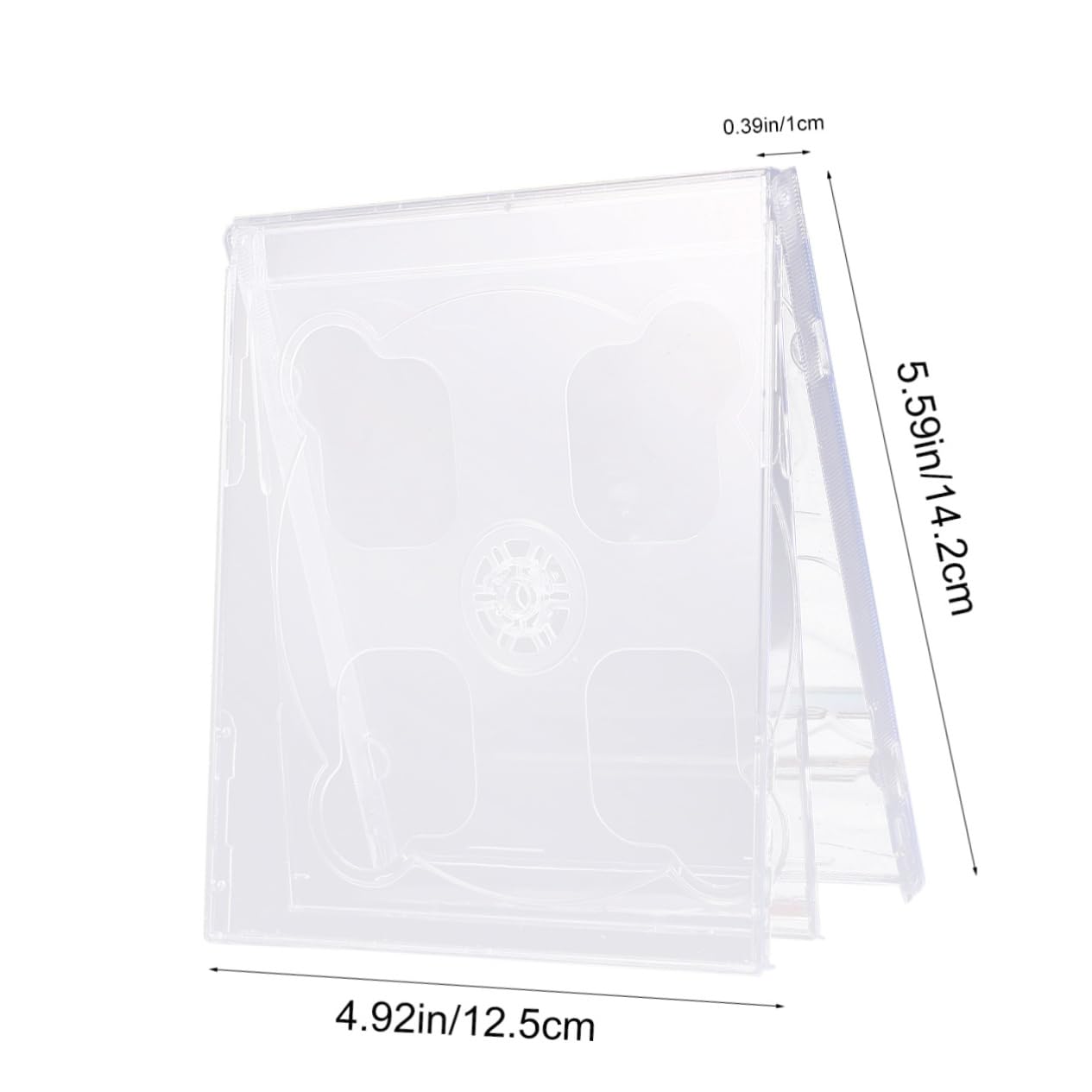 KOCKSHION 5pcs Transparent Dual CD Jewel Case with Clear Tray Standard CD Storage Holder for DVDs for Safe Transport and Artwork