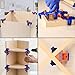 Corner Clamps for Woodworking,90 Degree Right Angle Clamps Set of 4,Woodworking Tools with Work Gloves,Adjustable Spring Loaded Square Clamp for Carpenter,Drilling,Cabinets,Photo Framing Blue