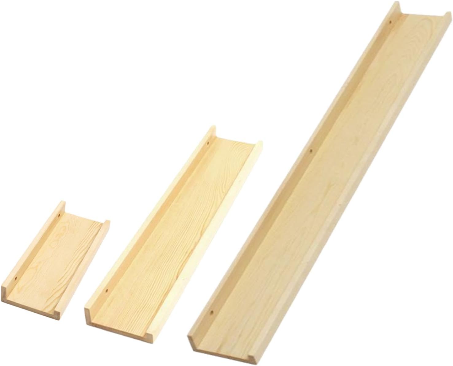 MERIGLARE 3 個セット 木製ウォールシェルフ 収納棚 装飾ディスプレイスタンド 収納ラック フローティングシェルフ 本 写