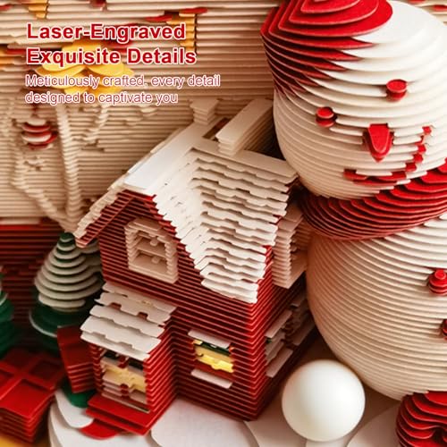 Papier d'art détachable en calendrier 3D de Noël, cadeau idéal pour collègue