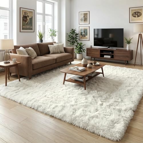 Soft Fluffy 9x11 Area Rugs for Bedroom,Shaggy Plush Carpet, Non-Slip