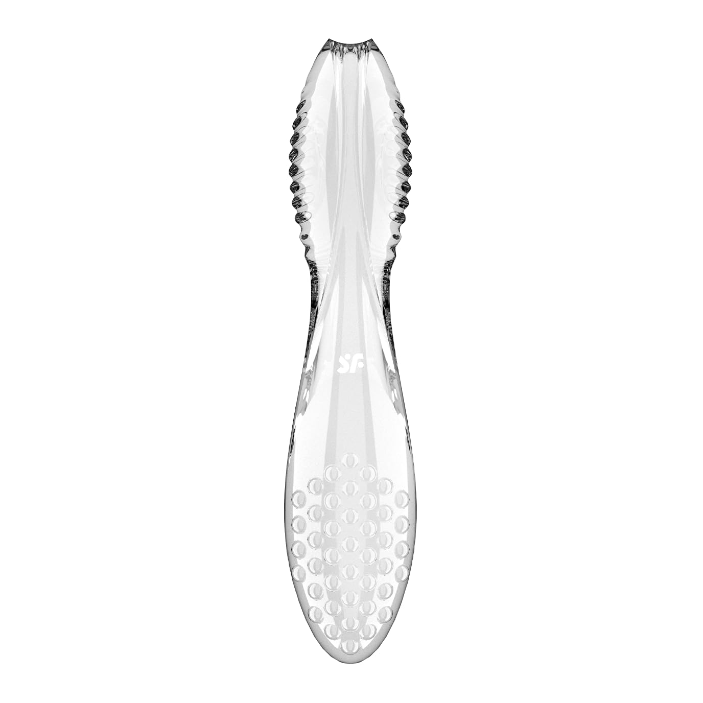 Satisfyer Dazzling Crystal 2, dildo in vetro | sex toy in vetro da 20 cm con scanalature e protuberanze | per punto G | per giochi con le temperature | vetro borosilicato | trasparente, liscio