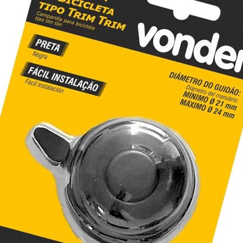 Vonder, Campainha Para Bicicleta, Tipo Trim Trim, Preta.