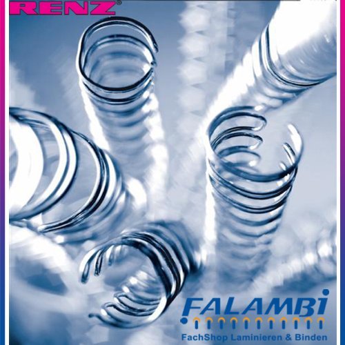 50 RENZ Drahtbinderücken 16.0 mm, bis max. ca. 135 Blatt, silber blank(metall)