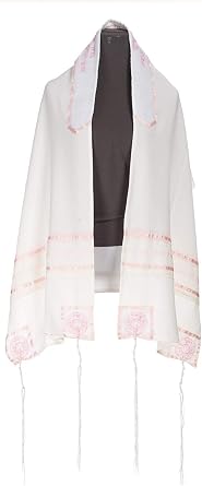 Personalized Four Mothers in Pink Womens Tallit, Bat Mitzvah Tallit, Girls Tallit from Israel