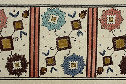 Tapis marocain grand format 2,1x2,1m lavable avec pompons pour chambre - 6