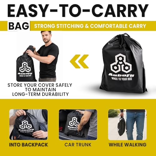 Image of Autofy Car Cover Waterproof CARIZMA for Maruti S-Presso [Year 2019 Onwards] - S-Presso Car Cover Dust & UV Protection S-Presso Car Body Cover with Mirror Pocket Soft Cotton Lining