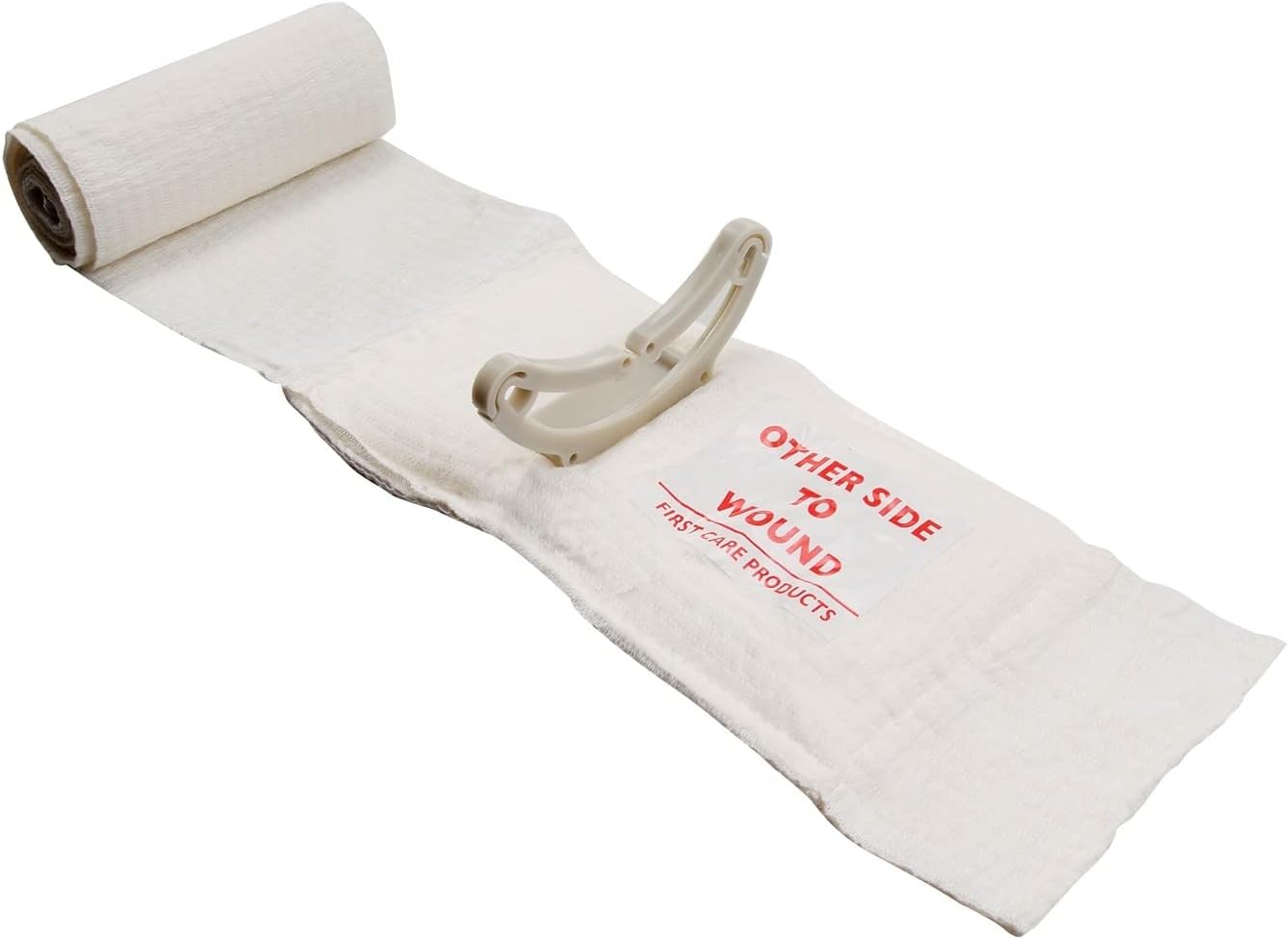 4" White Israeli Bandage with Pressure Bar