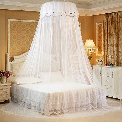 Asdfgh Encryption Dome Netting Bedding Mosquito Net, Landing Luxury Princess Bed Canopy, Mosquito Net For Bed For Single To King Size Beds-White 200X220Cm(79X87Inch) #TOP15