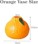 Creative Orange Vase for Flower, Hydroponics Orange Flower Vase for Table Decorative, Mini Vases Home Decor for Bathroom, Bedroom, Living Room (Orange)
