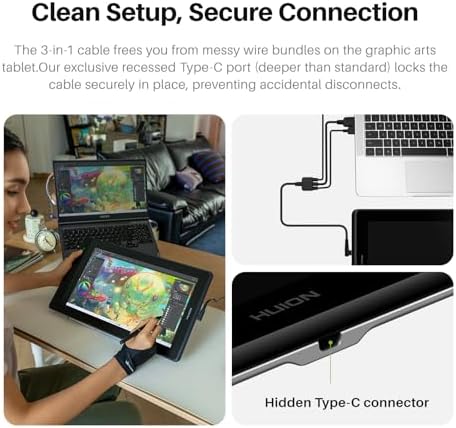 HUION Kamvas Pro 16 V2 Tableta Digitalizadora con Pantalla miniatura 7