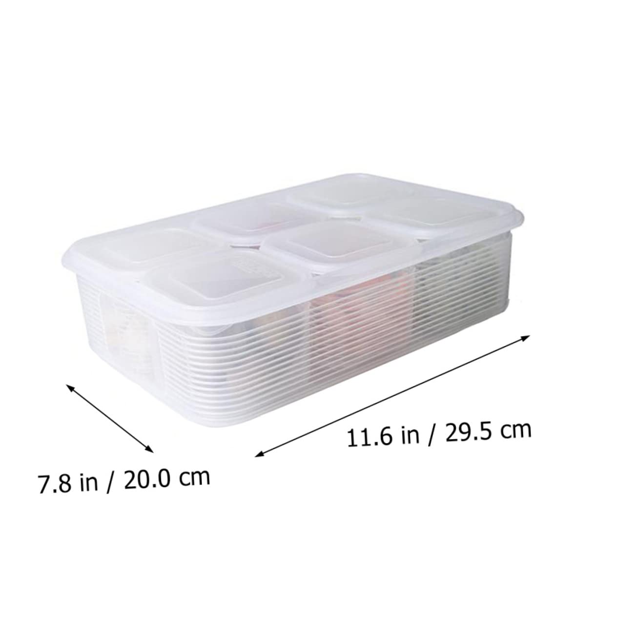 Boîte de Conservation des Aliments Carrée 7 Pièces en Plastique Blanc