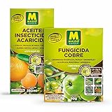 Pack promocional específico para el tratamiento de invierno de los árboles frutales: aceite 250 ml y fungicida cobre 50 g.