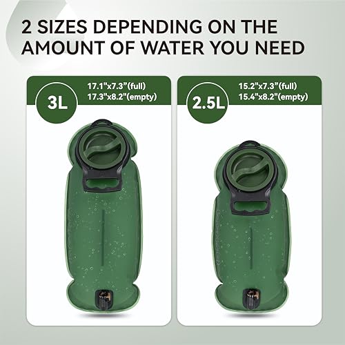 image for MARCHWAY 2L/2.5L/3L TPU Hydration Bladder, Tasteless BPA Free Water Re
