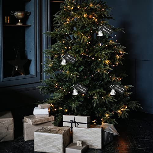 4 Piece New Year Metal Jingle Bells Set Ring In The New Year Decor Christmas Bell Ornament With Cards And Ribbon For Holiday Decorations New Year Ornaments #TOP4