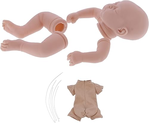 Miniatura 8 de Muñeca Reborn, kit de muñeca Reborn de simulación de 19 pulgadas, accesorios para muñecas de bebé, sin pintar, kit de muñecas de bebé Reborn con