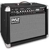 PyleUsa Portable Electric Guitar Amplifier,40 Watt Power,Two 6” & 8” High-Definition Speaker Cones, Bass, Dual Inputs, Overdrive,Digital Delay, Amp Control Volume, EQ for Beginner and Advance Practice