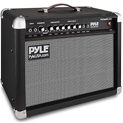 PyleUsa Portable Electric Guitar Amplifier,40 Watt Power,Two 6” & 8” High-Definition Speaker Cones, Bass, Dual Inputs, Overdrive,Digital Delay, Amp Control Volume, EQ for Beginner and Advance Practice - Les Beatles, Paul McCartney, John Lennon, RIngo Starr, George Harrison