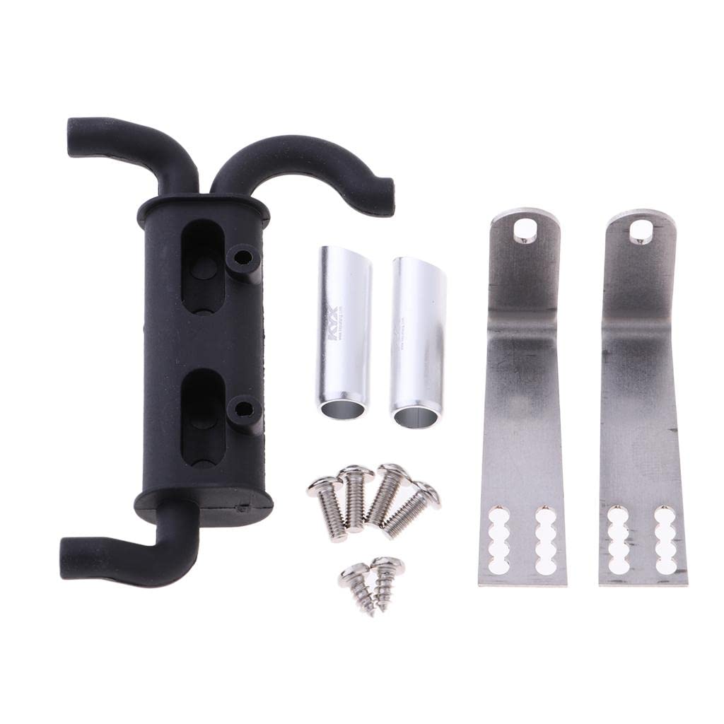 RC Exhaust Pipe for Traxxas TRX-4 1:10 RC Car Crawler Black 2.95x1.77x0.39inch-image-35