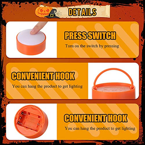 12 Pieces Halloween Pumpkin Lights With Remote And Timer Led Pumpkin Lights Battery Operated Pumpkin Pat Lights Jack-O-Lantern Light Bright Flickering Flameless Candles (Orange) #TOP2