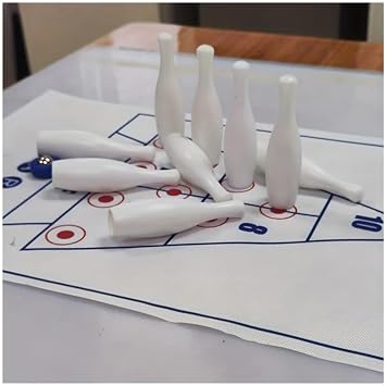 Family Friendly Shuffleboard Bowling Game Tabletop Interactive Fun for All Ages
