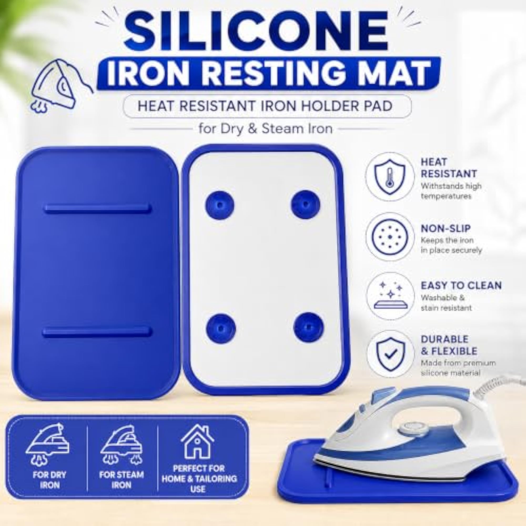 Silicone Iron Resting Mat Heat Resistant Non-Slip Pad