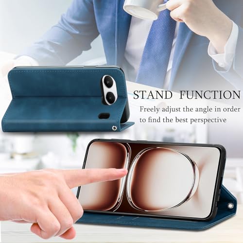Etui à rabat Oneplus Nord 4 5G coque protection cuir bleu vert - 3