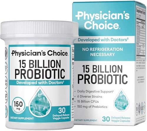 Physician's CHOICE Beginner Probiotics 15 Billion CFU - 6 Diverse...