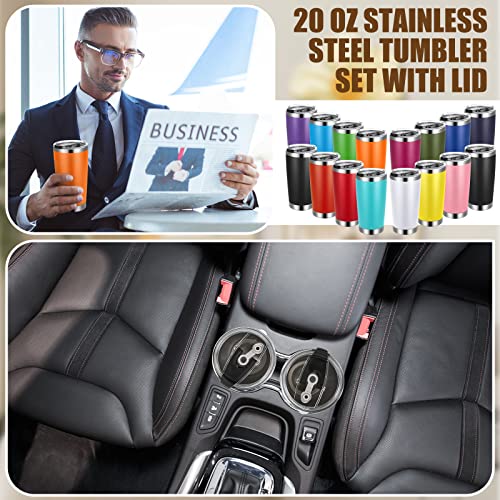 50 Pcs 20 Oz Stainless Steel Tumbler Bulk With Lids Insulated Vacuum Travel Mug Powder Coated Coffee Mug Stainless Steel Skinny Tumbler Cup For Coffee, Beverages, Hot Cold Drinks #TOP6