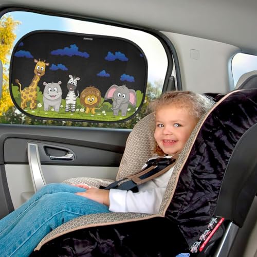 Image of STHIRA 2 Pcs Car Window Sun Shade Protector UV 51x31cm Universal Fit