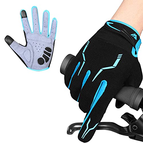 WESTWOOD FOX WFX - Guanti da ciclismo a dita intere, per mountain bike, touchscreen, guanti da MTB, imbottiti, antiscivolo, per ciclismo su strada, per uomini e donne