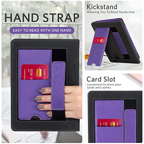 Image of CoBak Case with Stand for Kindle Paperwhite -with Auto Sleep Wake, Card Slot, Hand Strap Feature - Fits Kindle Paperwhite 11th Generation 6.8 inch Signature Edition 2021 Released