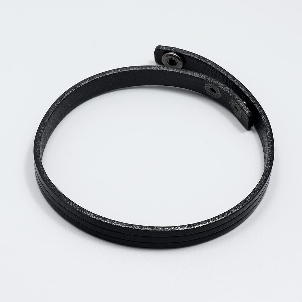 Xusamss Punk Jewelry Wristband Retro Multi Layer Leather Cuff Bracelet - Image 5