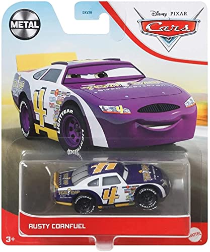 Disney Cars Toys and Pixar Cars Rusty Cornfuel, Miniature, Collectible Racecar Automobile Toys Based on Cars Movies, for Kids Age 3 and Older, Multicolor
