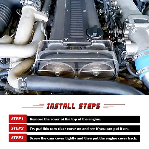 Ptnhz Racing Racing Clear Pulley Cover Cam Gear Cover Timing Belt Cover Cam Pulley For Toyota Supra 1Jz #TOP5