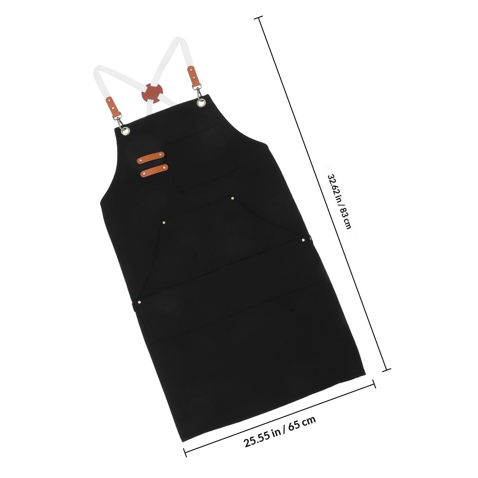 GALPADA Grembiule da Uomo Copertura Eccellente e Vestibilità Comoda in Tela Nera con Tasche, Design a Vita per Barbecue e Attività All'aperto