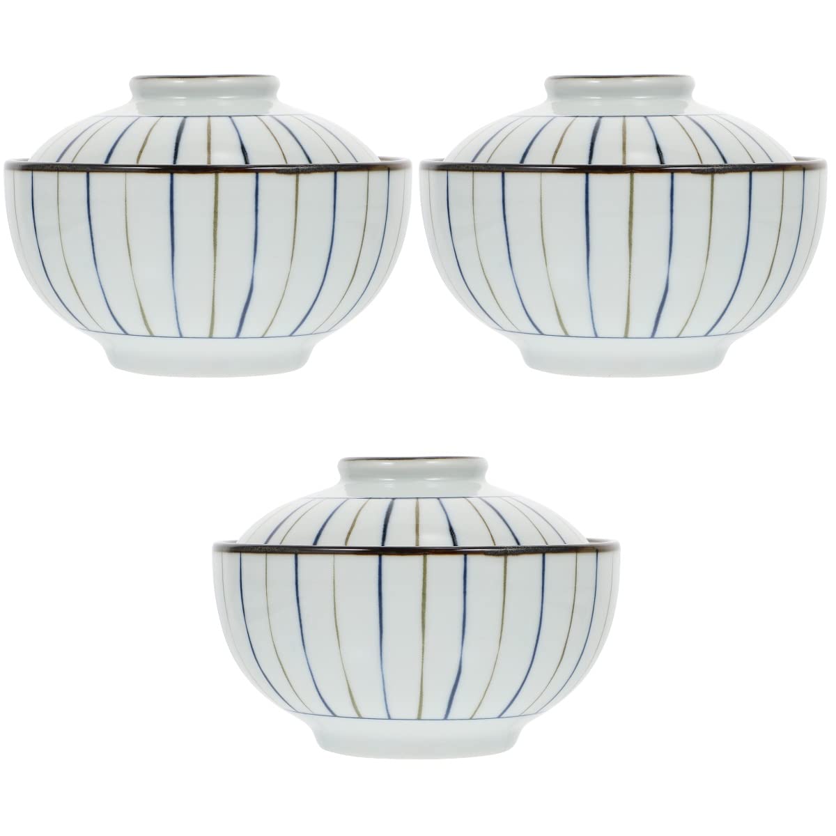 Porcelanowe miski do ramenu Pojemniki na żywność Pojemnik na jedzenie Pojemnik na jedzenie 3 szt. Wyśmienite jedzenie Serwowanie salaterki Ceramiczna zupa Ryż Miska na makaron do domu Miski ryżu Japoń
