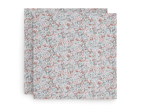 Jollein 535-852-65348 Mulltücher Bloom grün Mint 2er Pack 115x115 cm