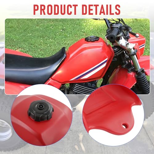 Gas Fuel Tank With Gas Cap and Fuel Flange Petcock Valve Compatible with Honda ATC250SX ATC 250SX 1985-1987 Replaces# FT49009