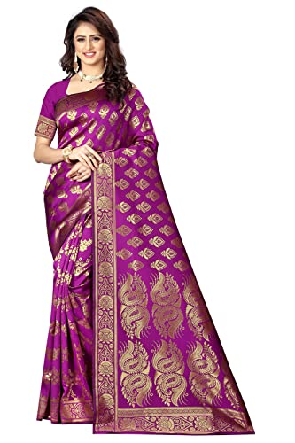 Image of Sugathari Women's Art Silk Maroon Kanchipuram Saree (SAN PARI 75 MAROON)