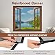 MYPIN Einstellbare Katzenschutz Fenster Netz Mit Selbstklebeband, DIY Größe, Katzennetz Balkon Fenster Transparent Netzgitter, Fliegengitter, Max. 130x150 cm, mit Lineal/Messer/Hefter (Schwarz)