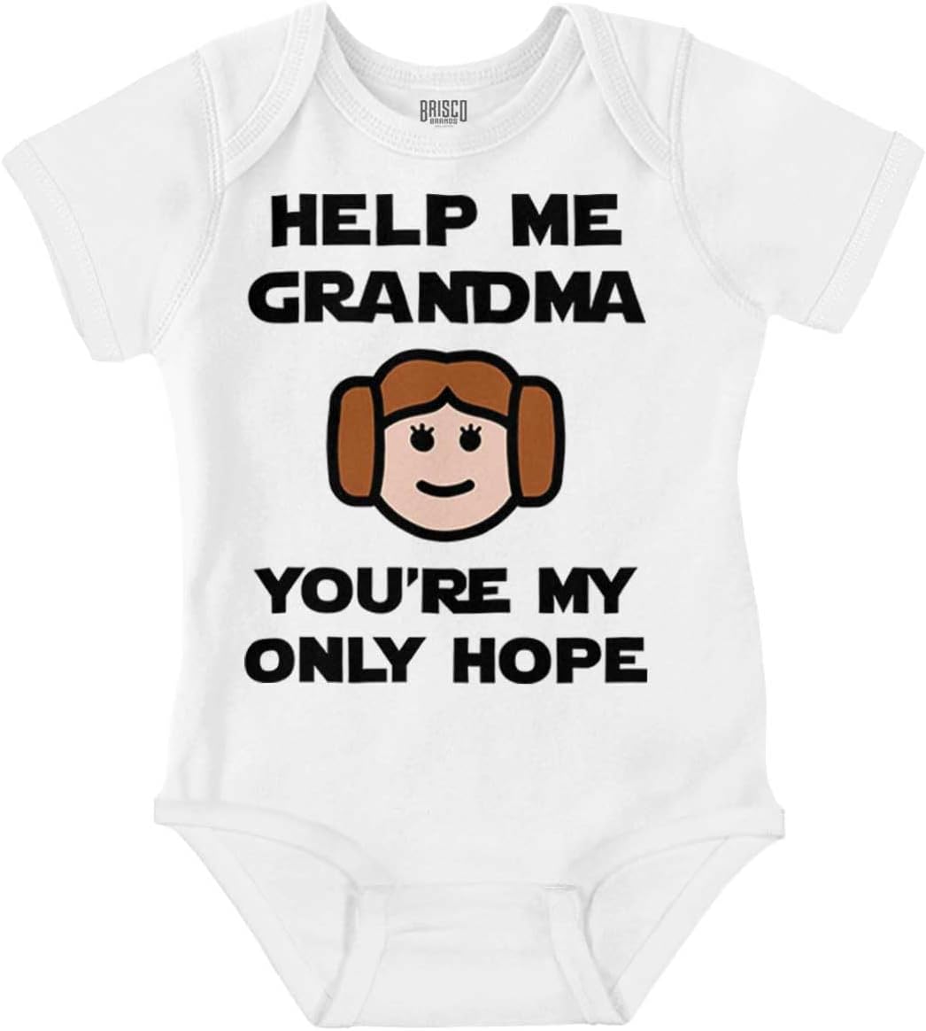 Brisco Brands Grandma You're My Only Hope Cute Baby Bodysuit Jumper Girls