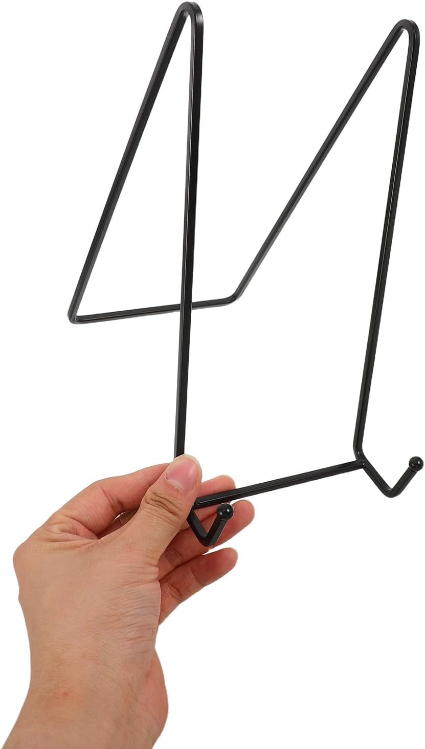 Ipetboom 2pcs Metal Photo Frame Support Stand Easel for Books, Black image 4