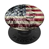 American Flag Grip Lion Design. Patriotic Grip PopSockets PopGrip: Swappable Grip for Phones & Tablets