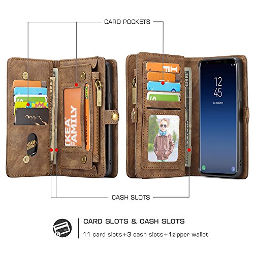 Harrms Portafoglio pieghevole in pelle con