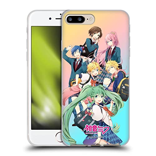Image of Head Case Designs Officially Licensed Hatsune Miku High School Virtual Singers Gel Case [Military Grade Protection] Compatible with Apple iPhone 7 Plus/iPhone 8 Plus and Compatible with MagSafe