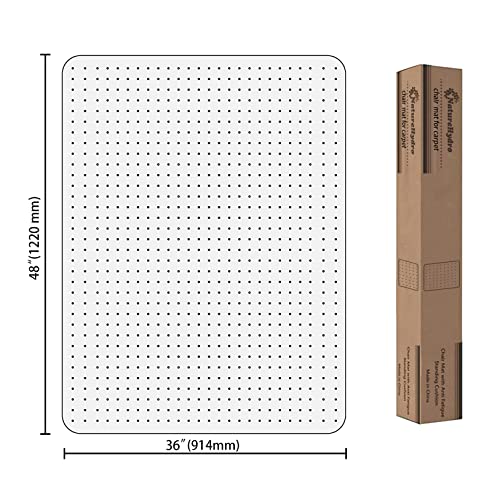 Naturehydro Clear Office Chair Mat For Carpet, 48" X 36" X 0.09" Computer Desk Floor Protector, Plastic Floor Mat For Office Chair On Low Pile Carpet, Bpa And Phthalates Free (Rectangle) #TOP5